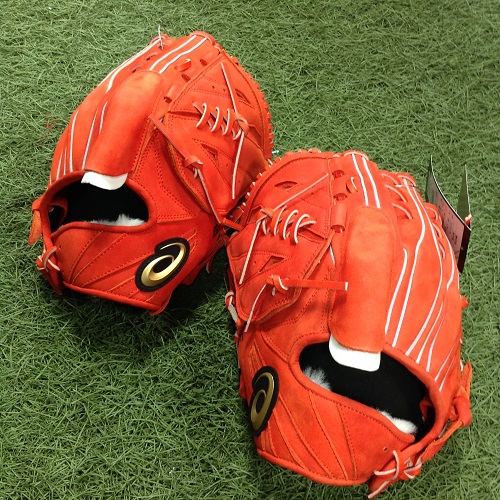 2NDステージ）アシックス硬式グラブ（ヌバック投手用）ゴールド