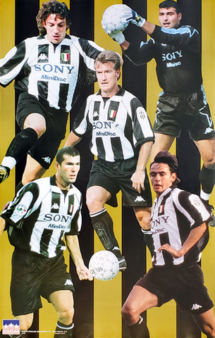 Juventus FC Superstars Poster (1997) - Zidane, Del Piero, Peruzzi