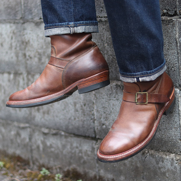 WABASH ENGINEER BOOTS / HORWEEN LEATHER CXL / NATURAL — SPEEDWAY