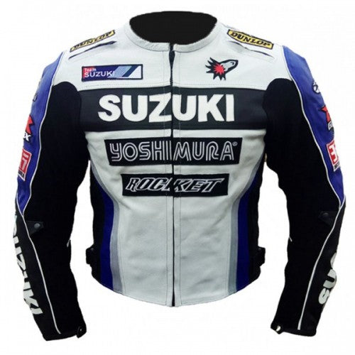 Suzuki Yoshimura Motorcycle Leather Racing Jacket | SPEEDYSTAR