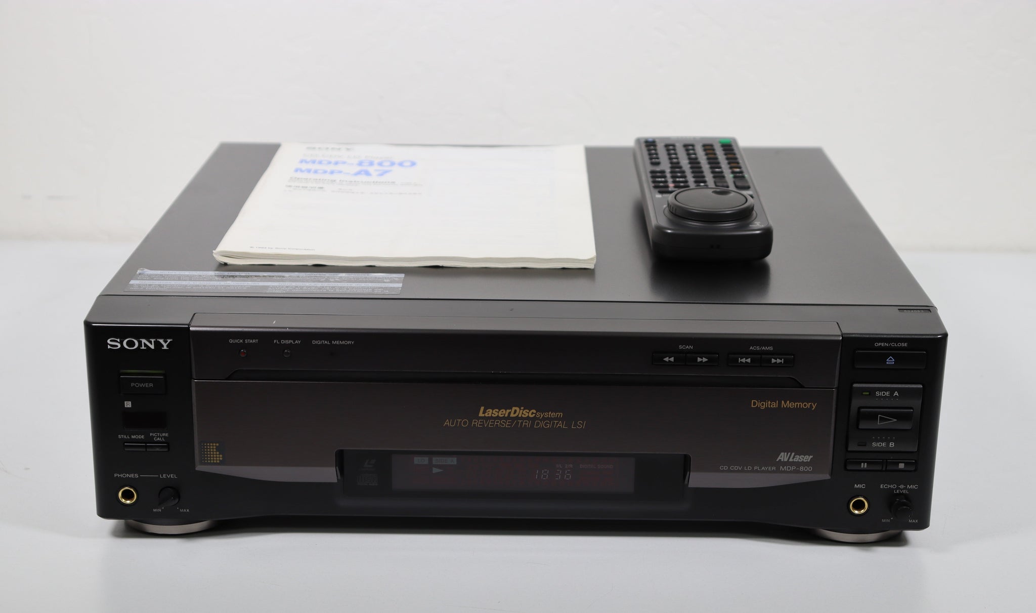 Sony MDP-800 CD CDV LD LaserDisc Player Home Video S-Video Made in