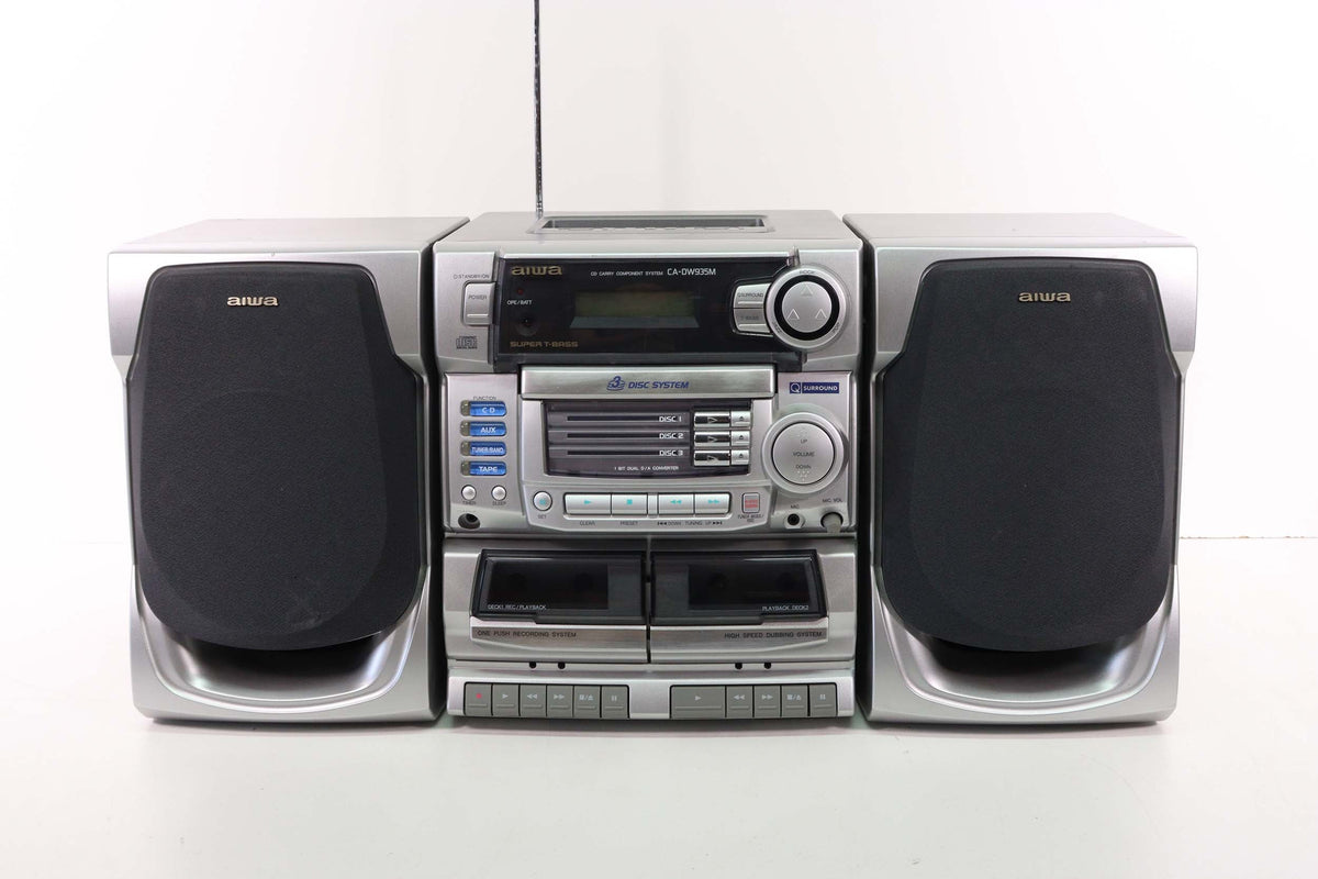 Aiwa CA-DW935M CD Carry Component System Dual Cassette Player