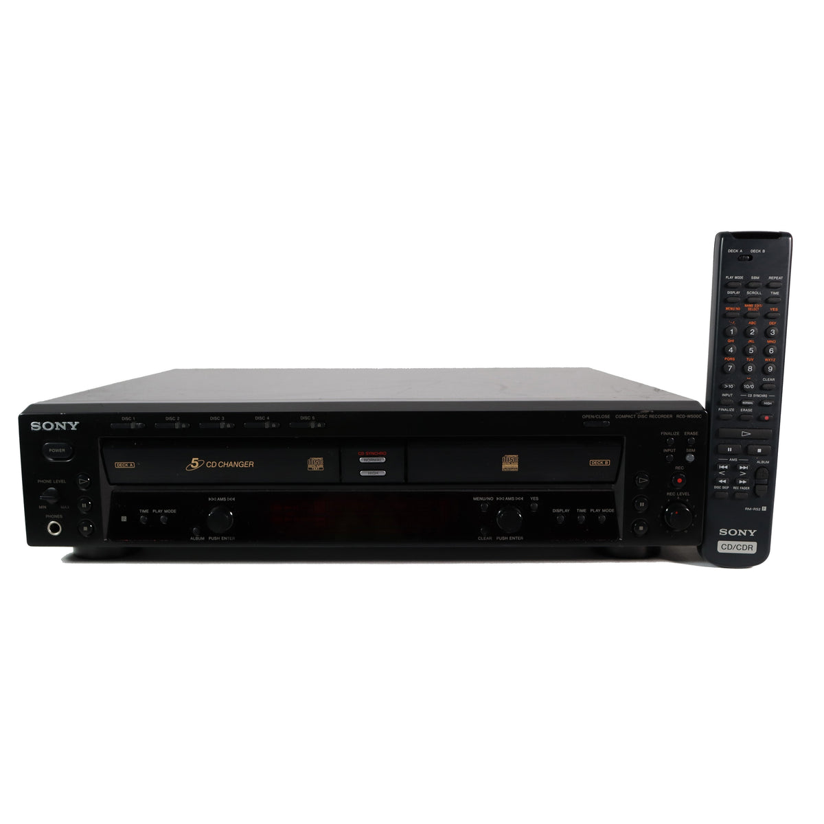Sony RCD-W500C | Dual CD Recorder & Player, Refurbished