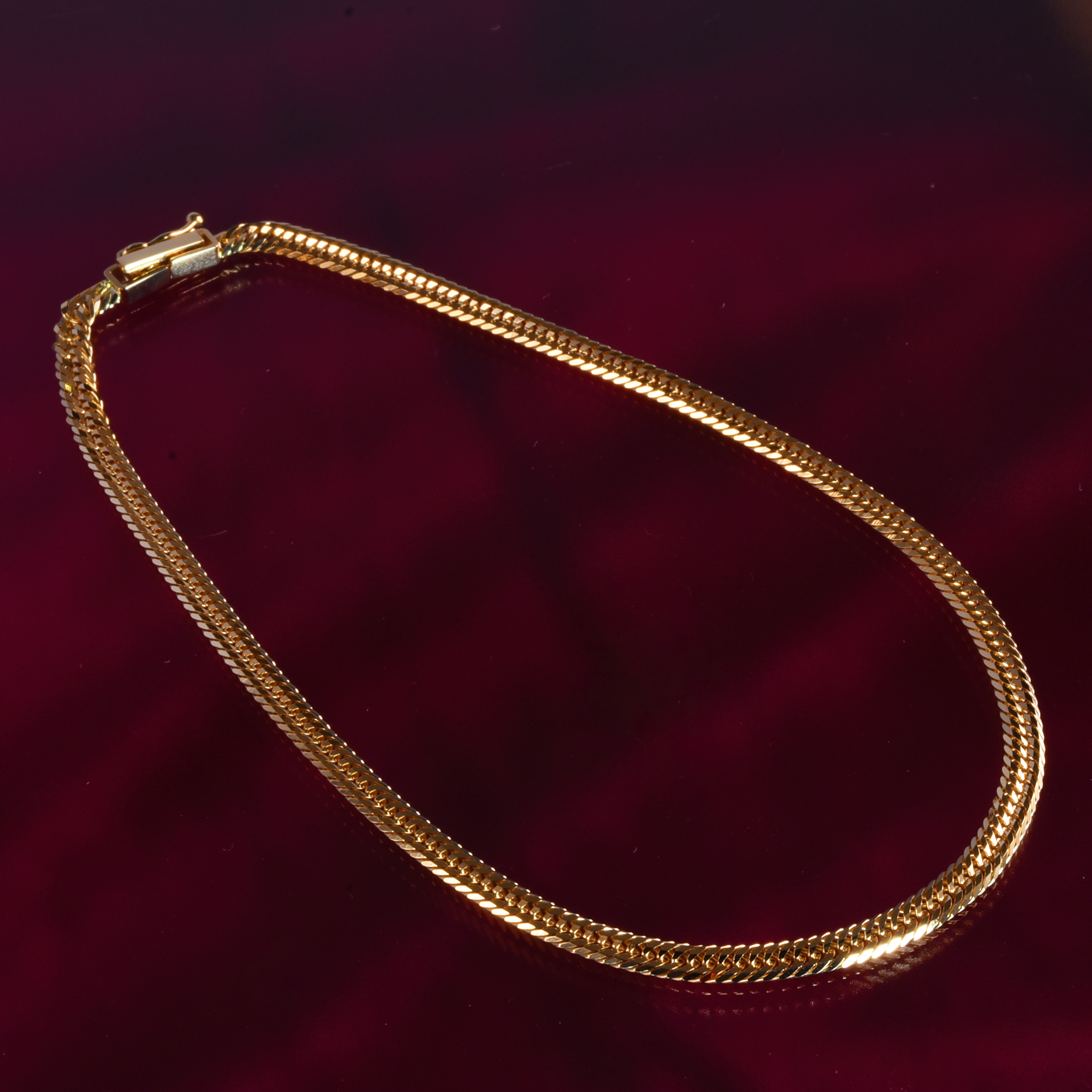 K18 18金 喜平アンクレット 12面トリプル 6g 23cm 3.1m幅 中折れ