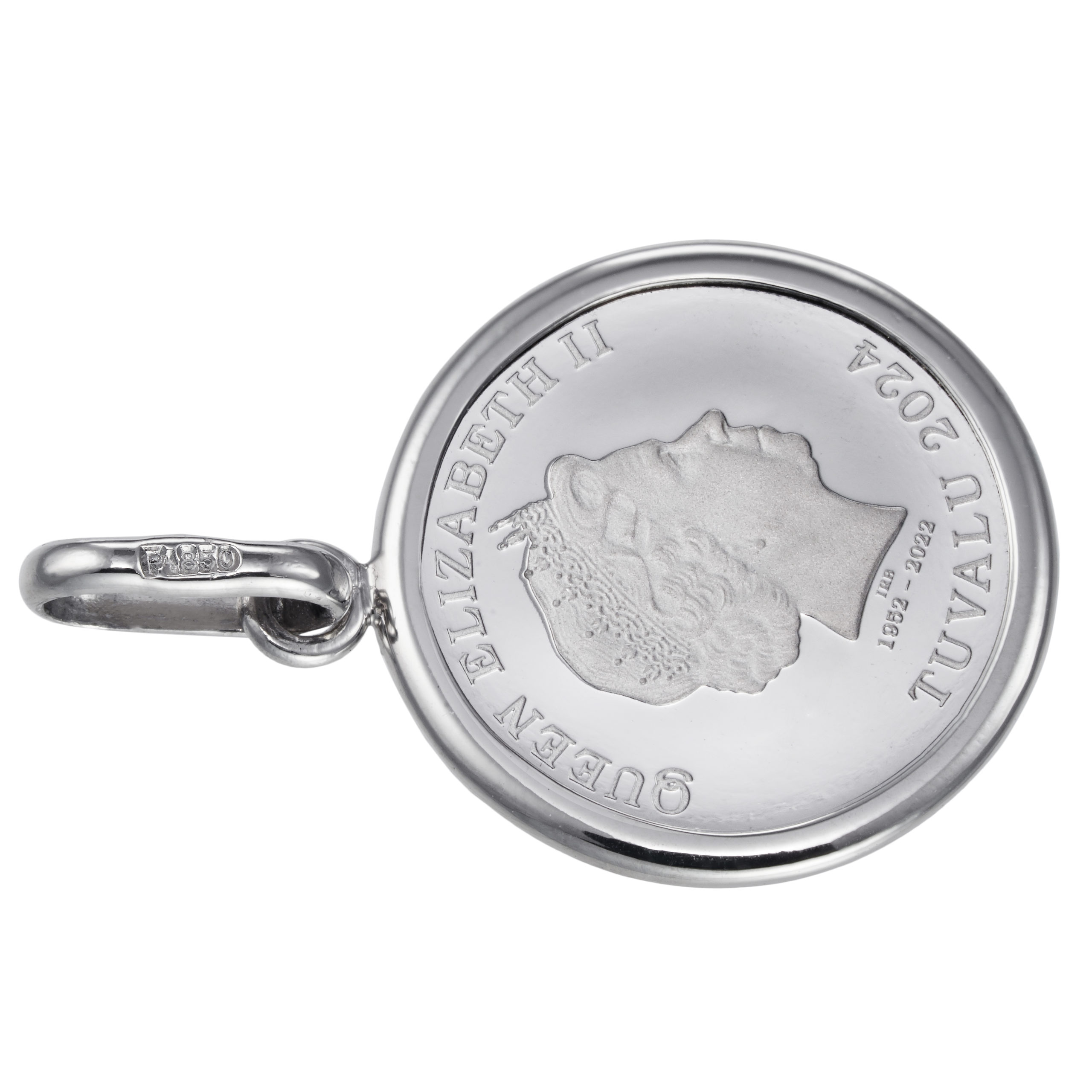 Pt999 純プラチナ コイン ペンダント ツバル ホース 1/25oz シンプル