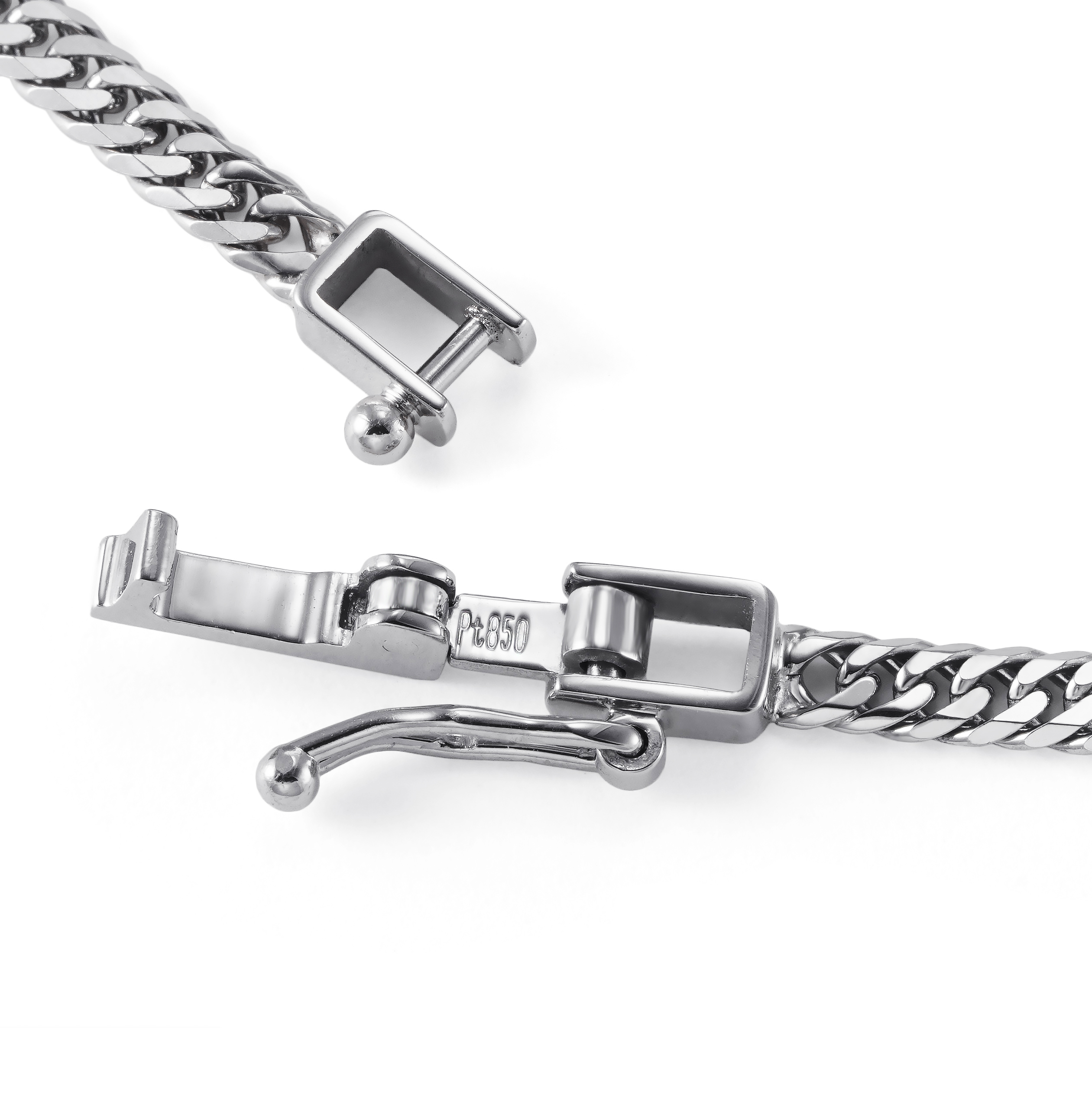 Pt850 プラチナ850 喜平ブレスレット 6面ダブル 5g 20cm 2.4mm幅 中