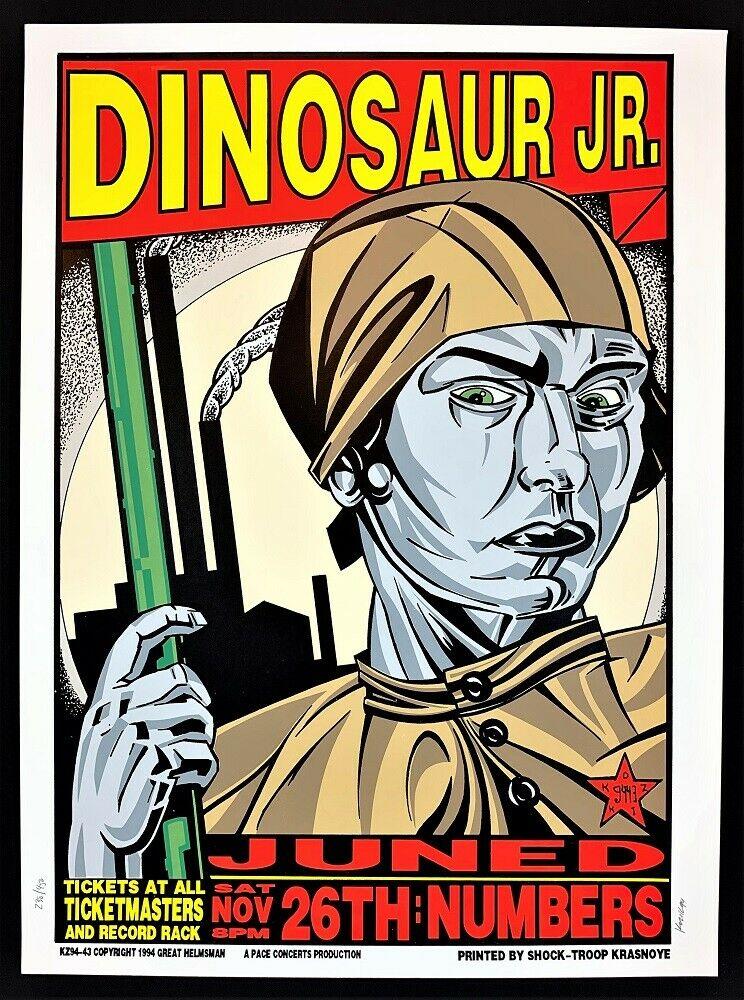 Frank Kozik “Dinosaur Jr” print and signed by Kozik and Dinosaur