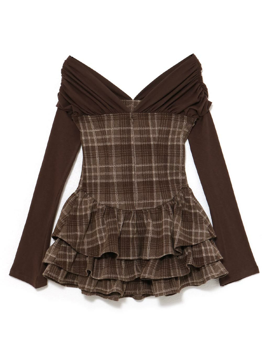 BUBBLES】チェックレイヤードワンピース | sparkling mall online store