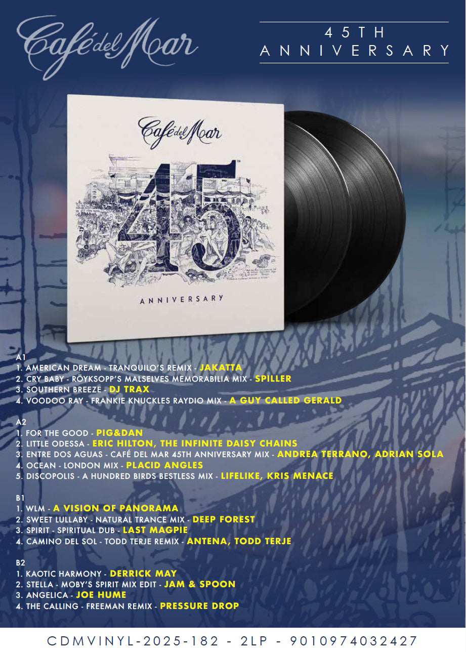 VARIOUS - Cafe Del Mar (45th Anniversary) - 2LP - Vinyl [AUG 29
