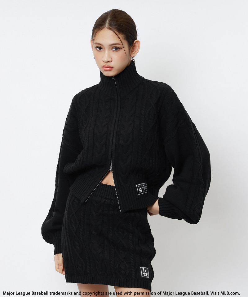 MLB】ワッペン付ハイネックケーブルニットセットアップ｜BACK TO THE