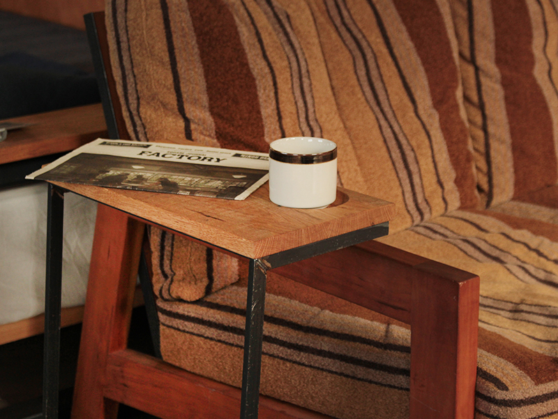 ≪サイドテーブル≫【F サイドテーブル/アイアン×無垢木3タイプ