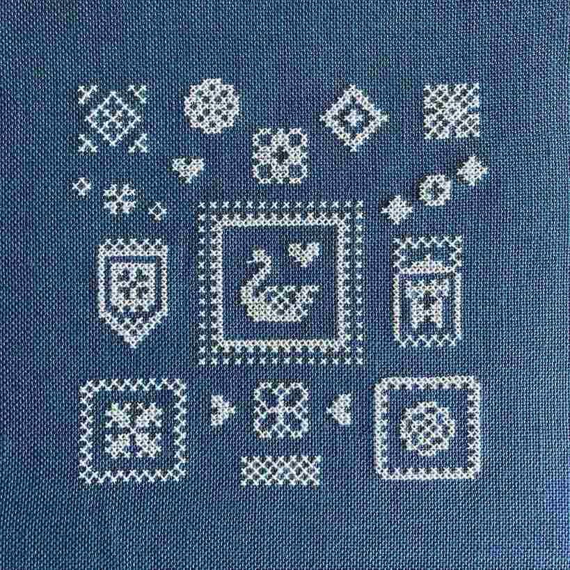 刺繍塾Zoom講座 井出祐理子先生 道探しの愉しいクロスステッチ