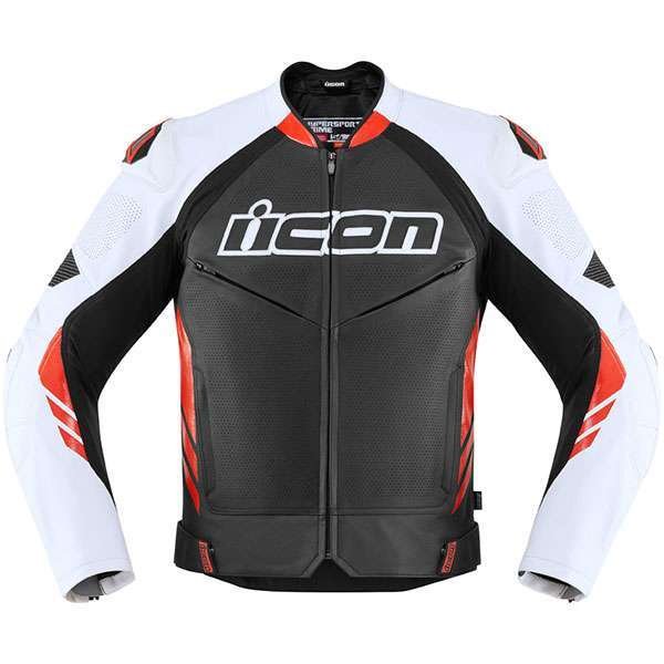 Icon Hypersport 2 Prime Leather Jacket - Black/Red - Swagger Outfits