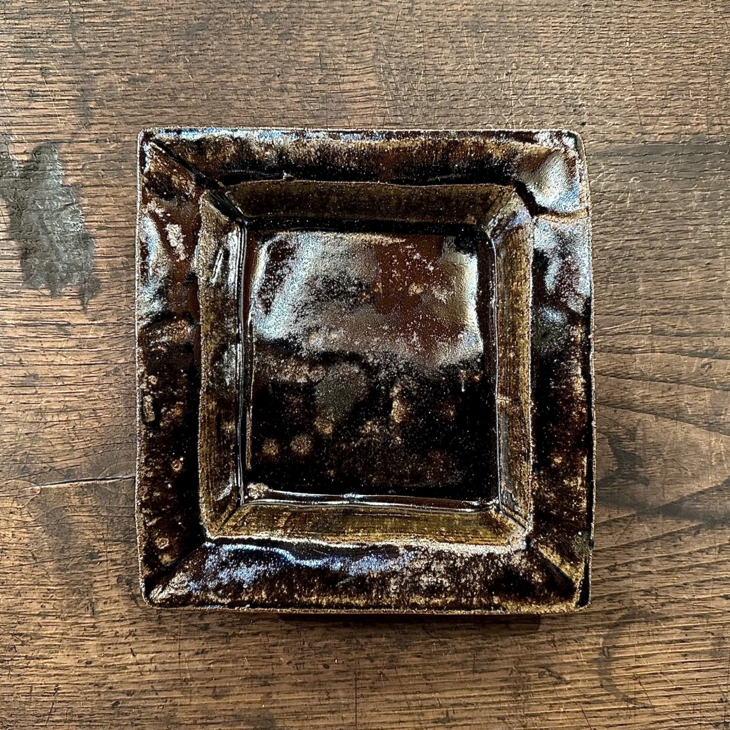 栗駒陣ヶ森焼 鈴木照雄作 中皿 民藝 栗駒陣ヶ森焼 鈴木照雄作 中皿 民