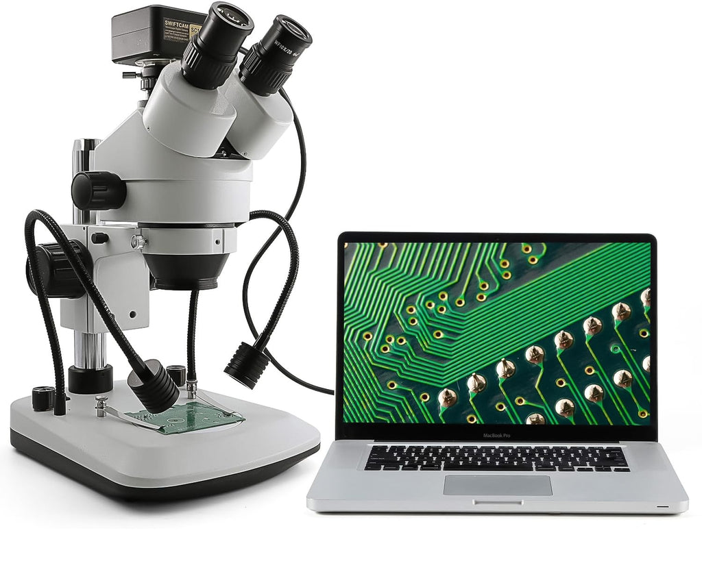 Swift S7-TGL-CA05 Trinocular Gooseneck Zoom Stereo Microscope