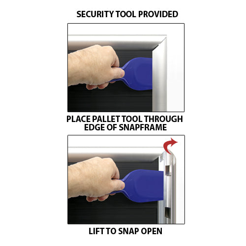 SwingSnap Poster Snap Frames Security-Style for Thick Mounted