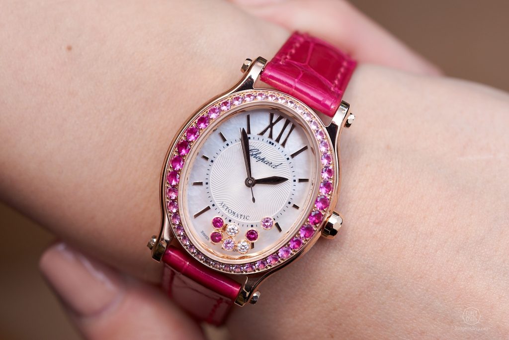 Chopard Happy Sport Pink Sapphire Ladies Watch 275362-5003 ▷ buy