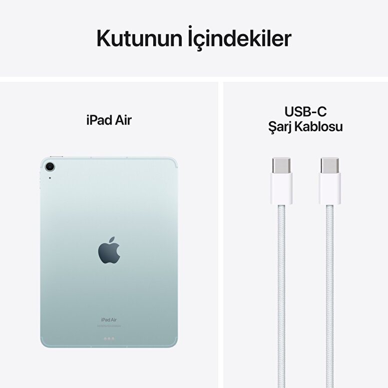 Apple 11 inç iPad Air M2 WiFi + Cellular 1TB Mavi | Troyestore