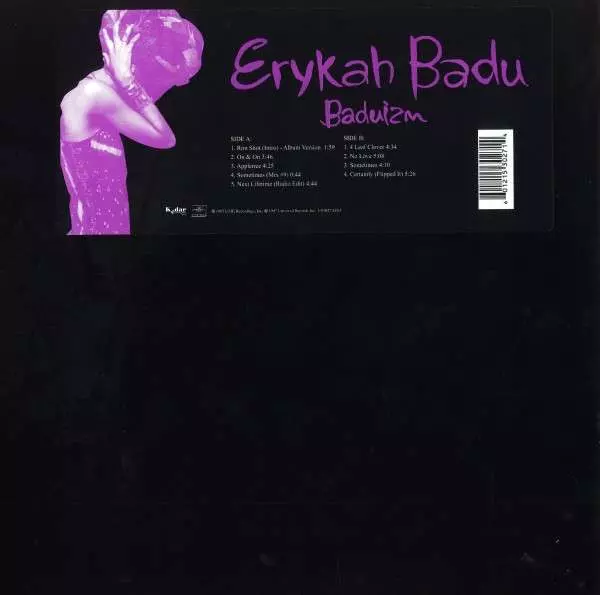 BADUIZM アナログLP 通常盤/ERYKAH BADU/エリカ・バドゥ/再発盤