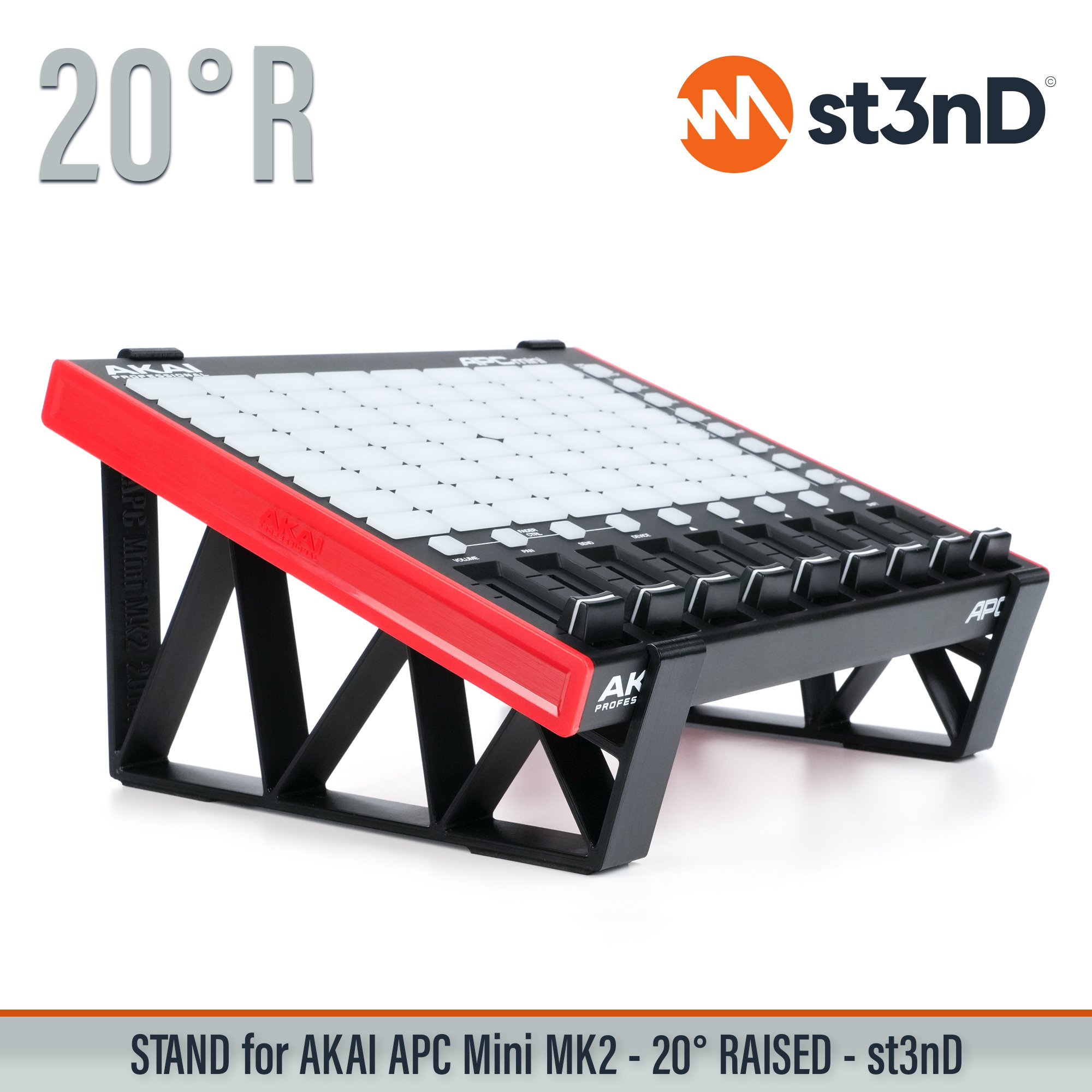 STAND for Akai APC Mini (Mk2) - 20° - Raised (by 40mm) - Synth