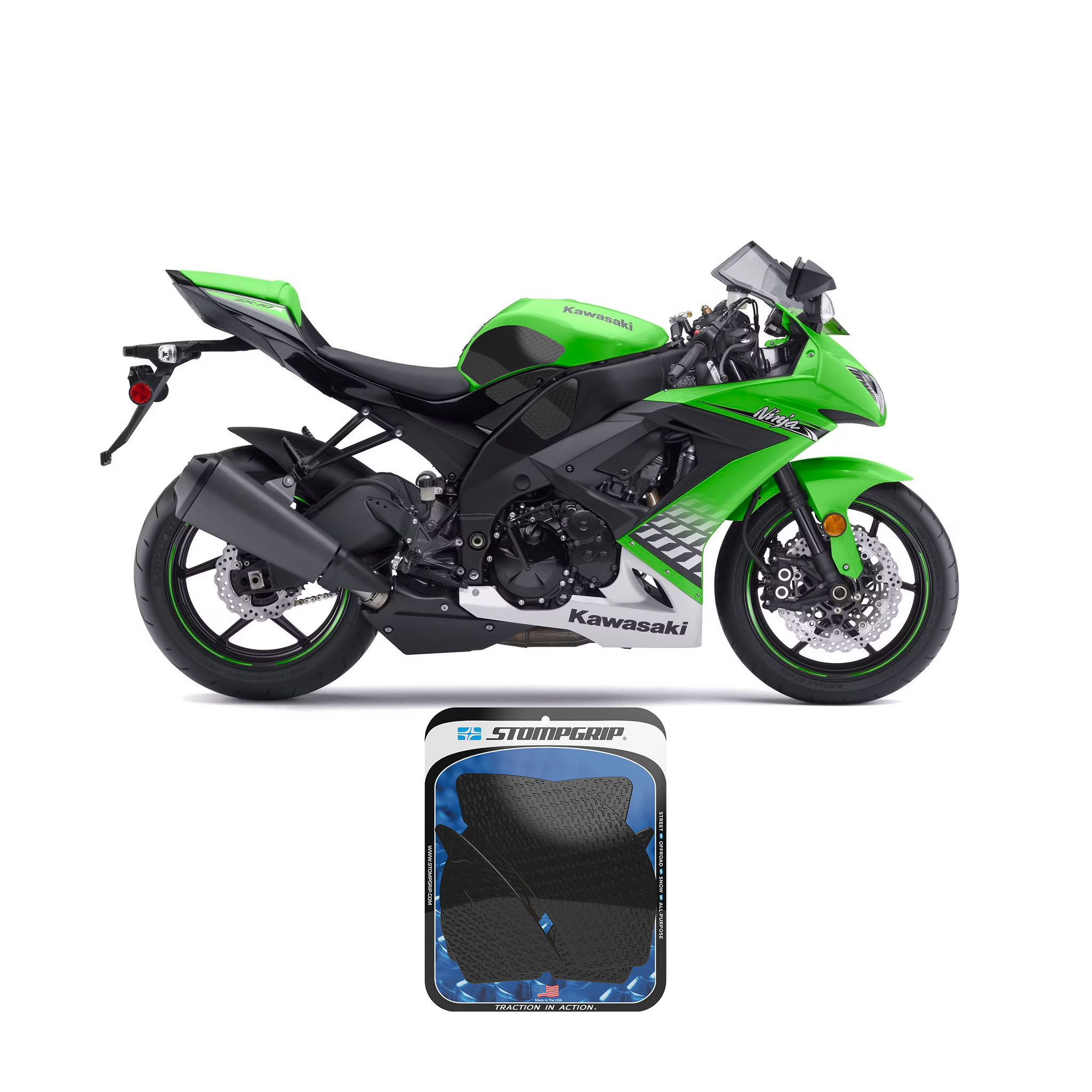 Stompgrip - Kawasaki Ninja ZX-10R 08-10 Tank Grips (0034)