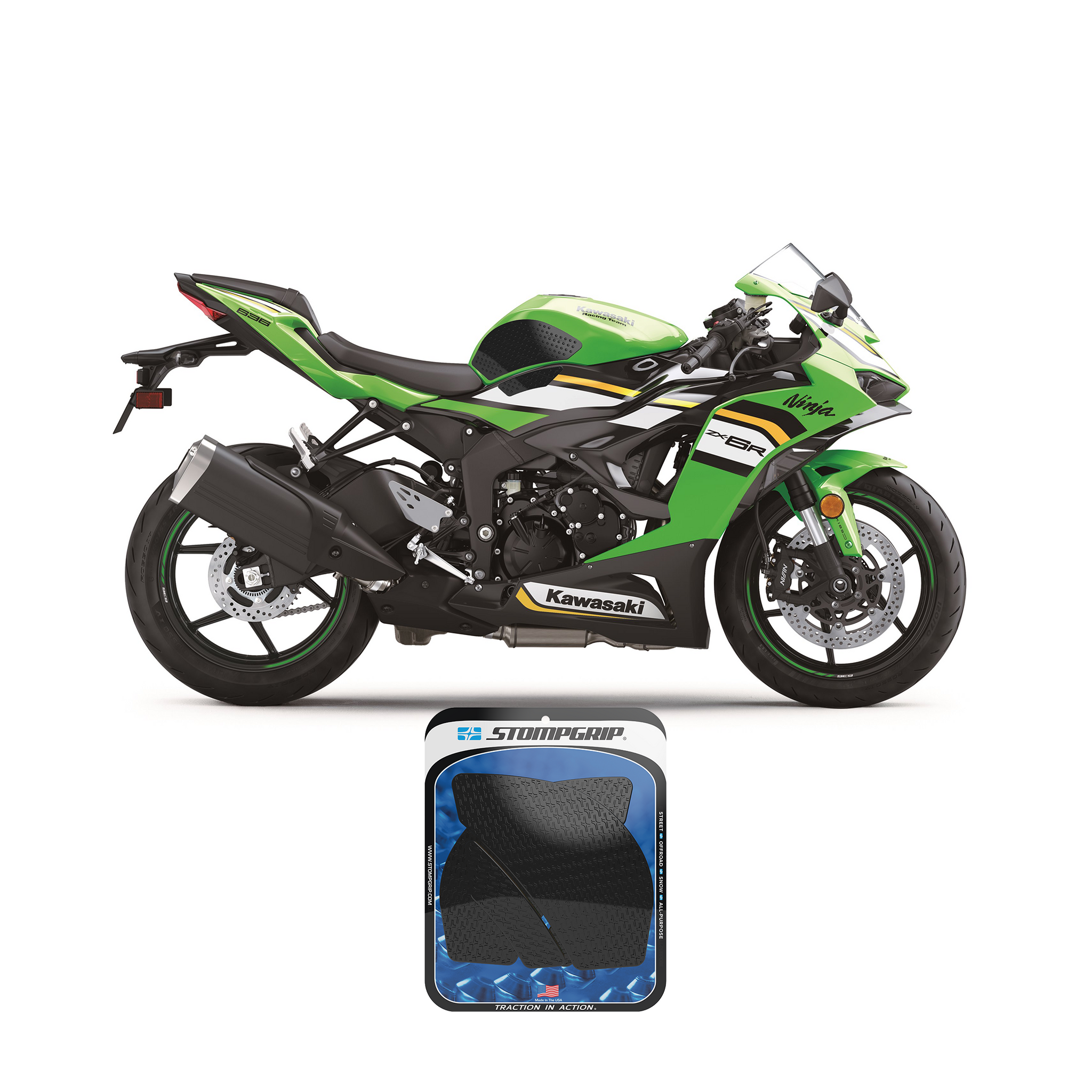 Stompgrip - Kawasaki Ninja ZX-6R 09-25 Tank Grips (0037)