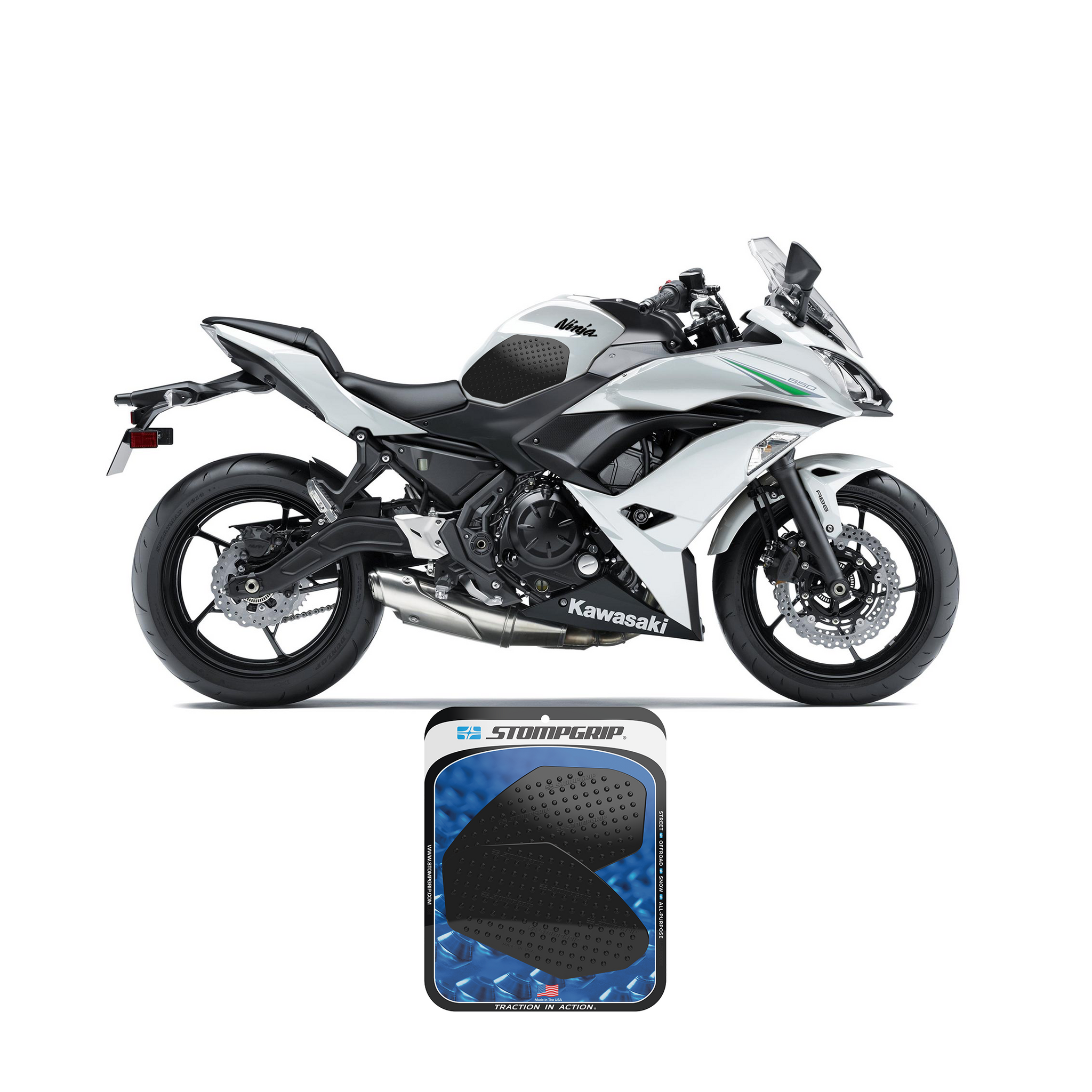 Stompgrip - Kawasaki Ninja 650 / Z400 / Z650 17-24 Tank Grips (0140)