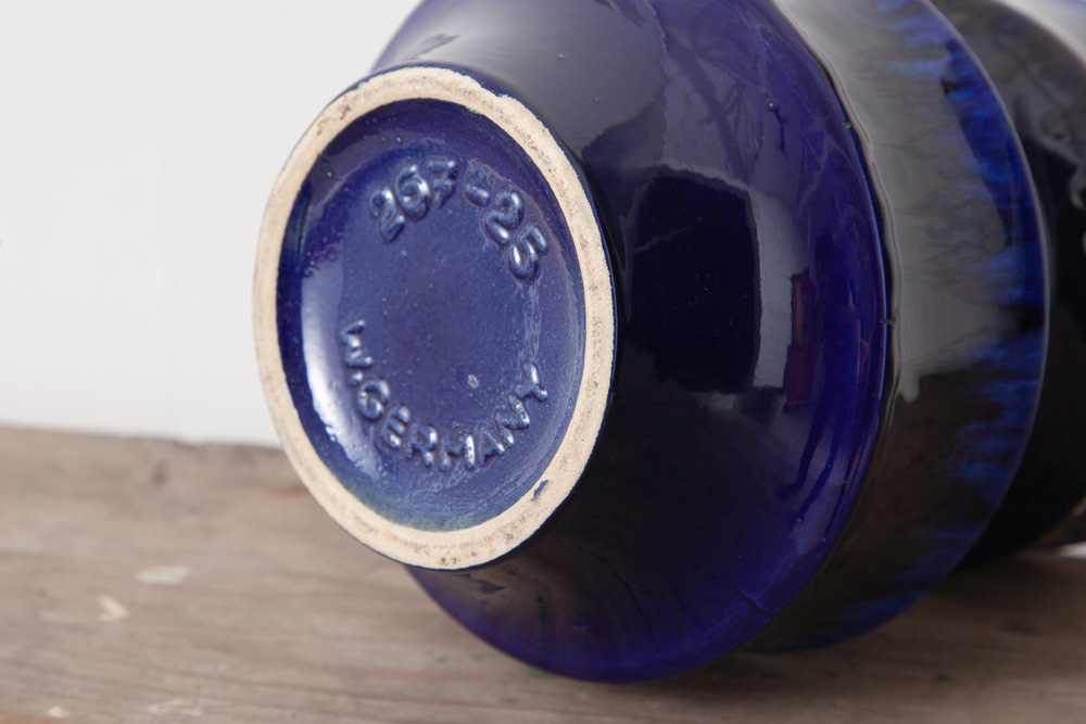 stoop | West Germany Vintage Flower Vase in Blue