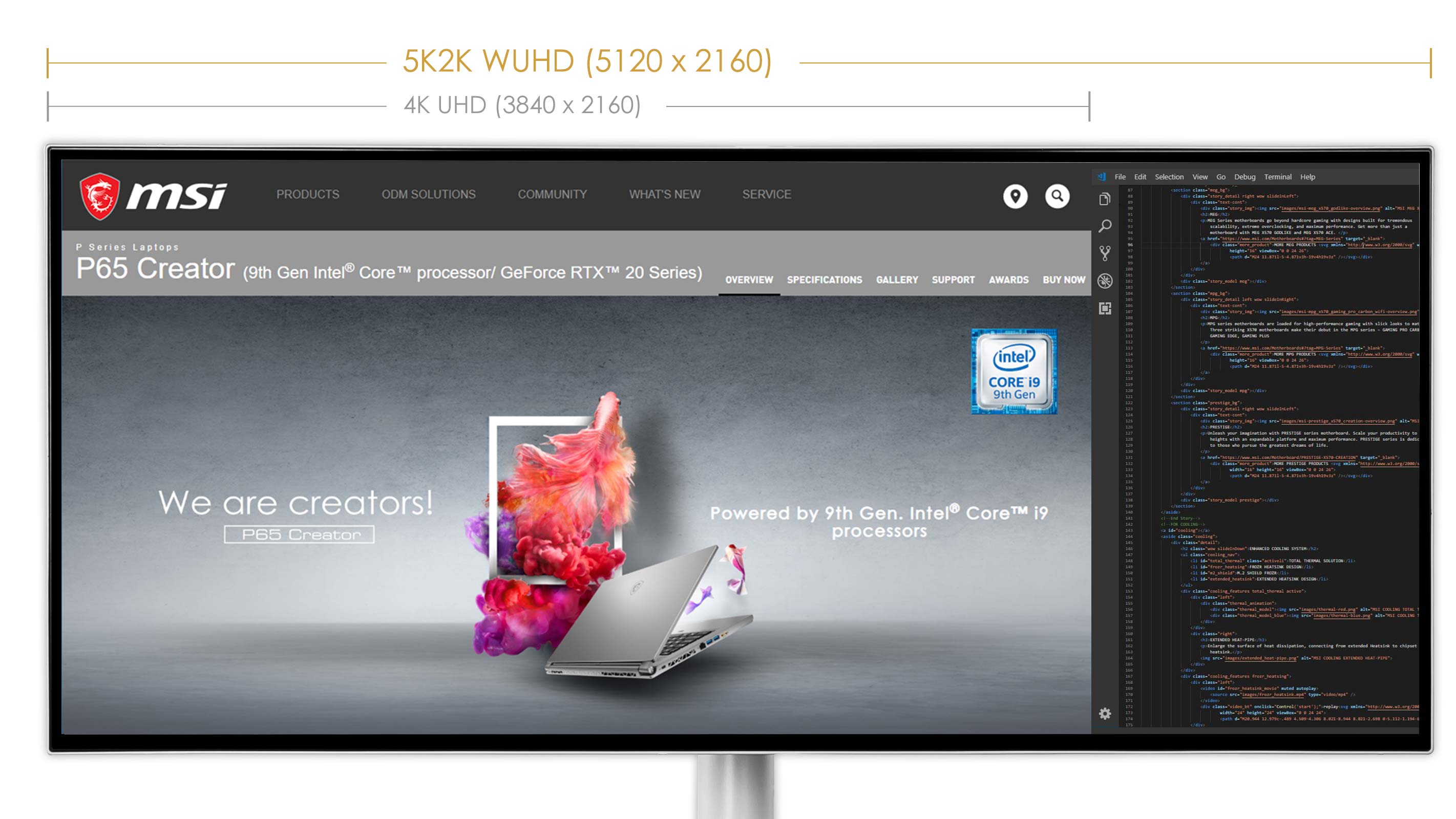 Prestige PS341WU | Designer & Creator's Monitor | We are creators!