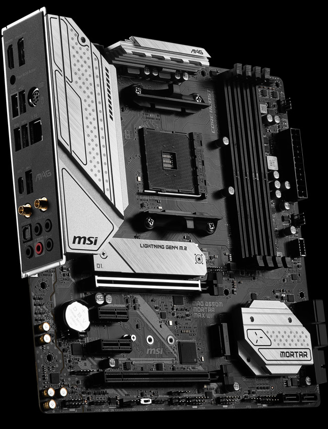 MSI MAG B550M MORTAR MAX WIFI AMD AM4 DDR4 Lightning Gen 4 M.2