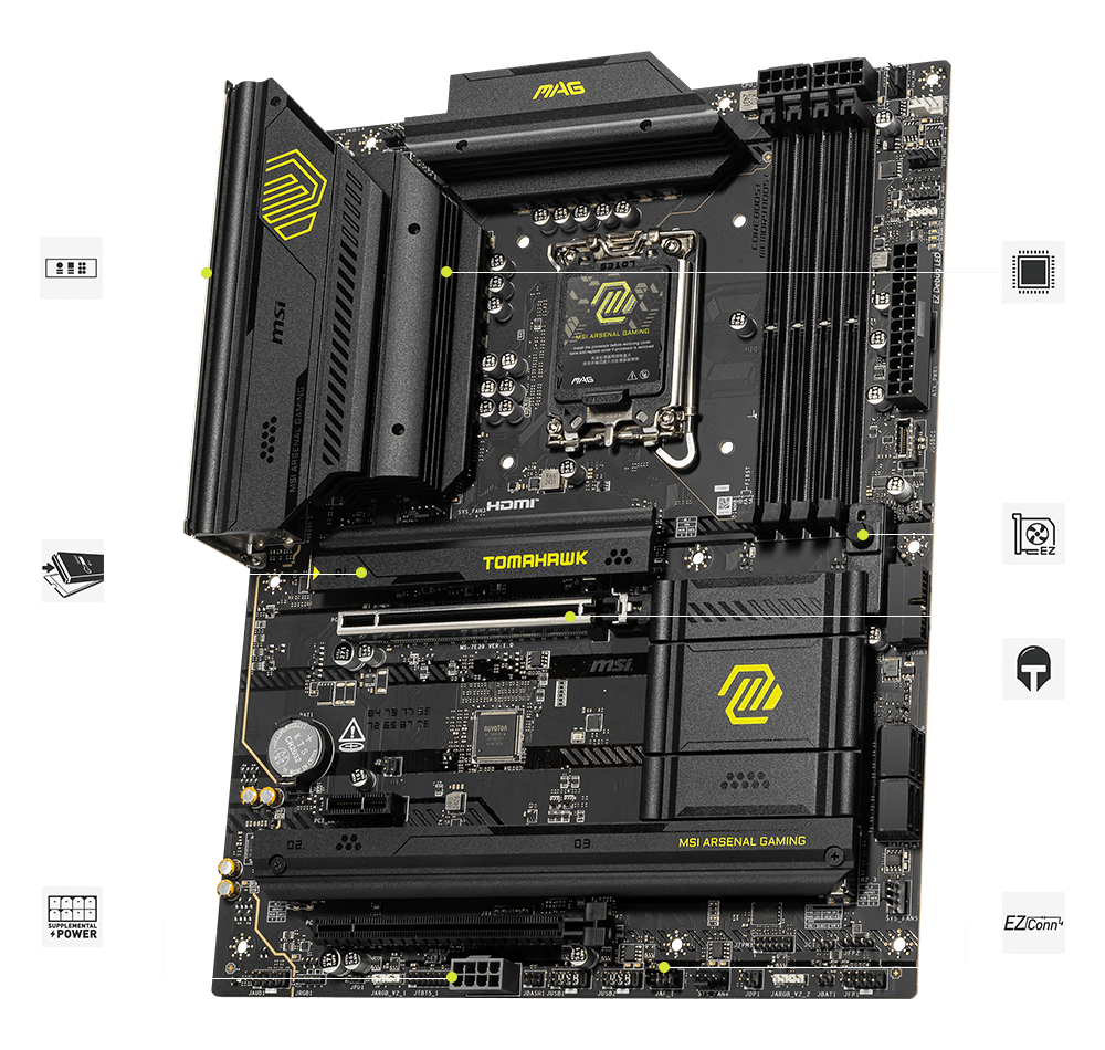 MAG B860 TOMAHAWK WIFI | Gaming Motherboards｜Best Motherboard for
