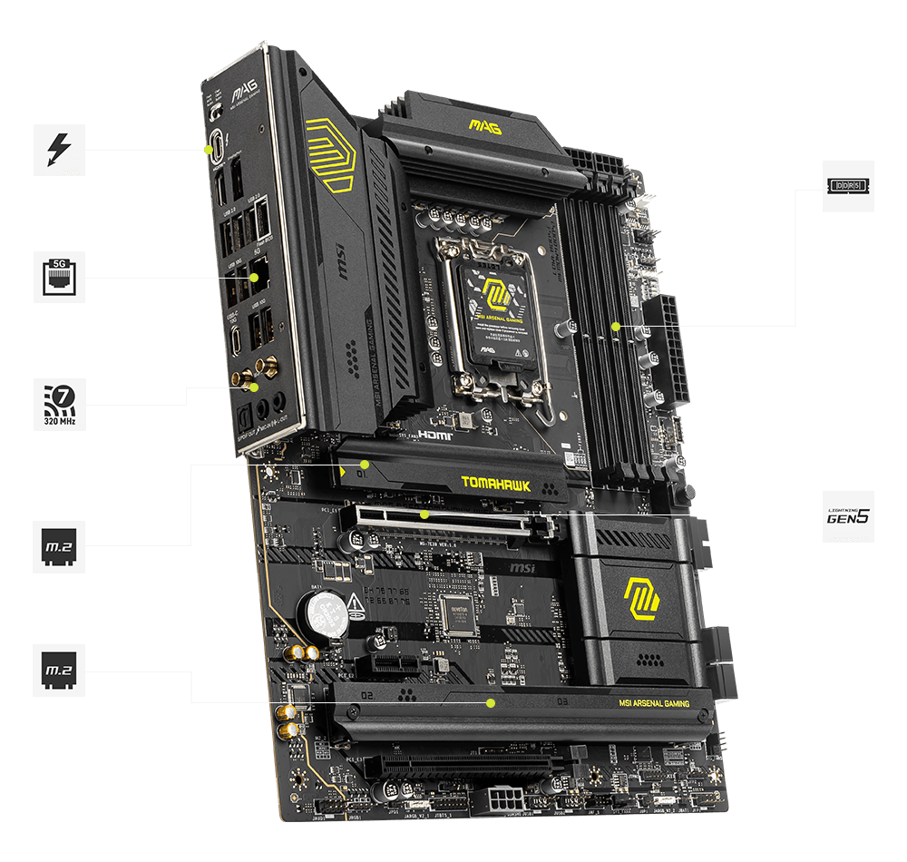 MAG B860 TOMAHAWK WIFI | Gaming Motherboards｜Best Motherboard for