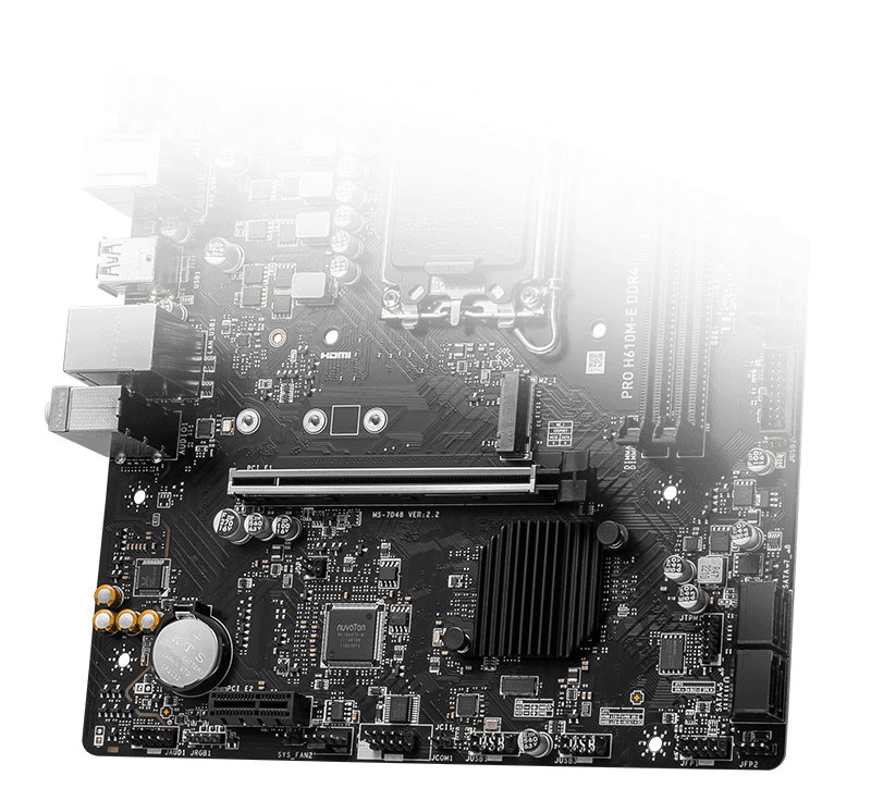 PRO H610M-E DDR4 Motherboard M-ATX - Intel 12th Gen Processors