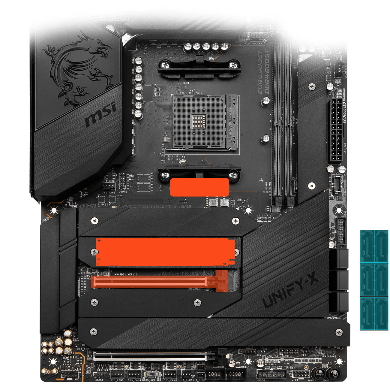 MSI MEG X570S UNIFY-X MAX - 6 x Gen4 M.2, Direct 16+2 Phase 90A