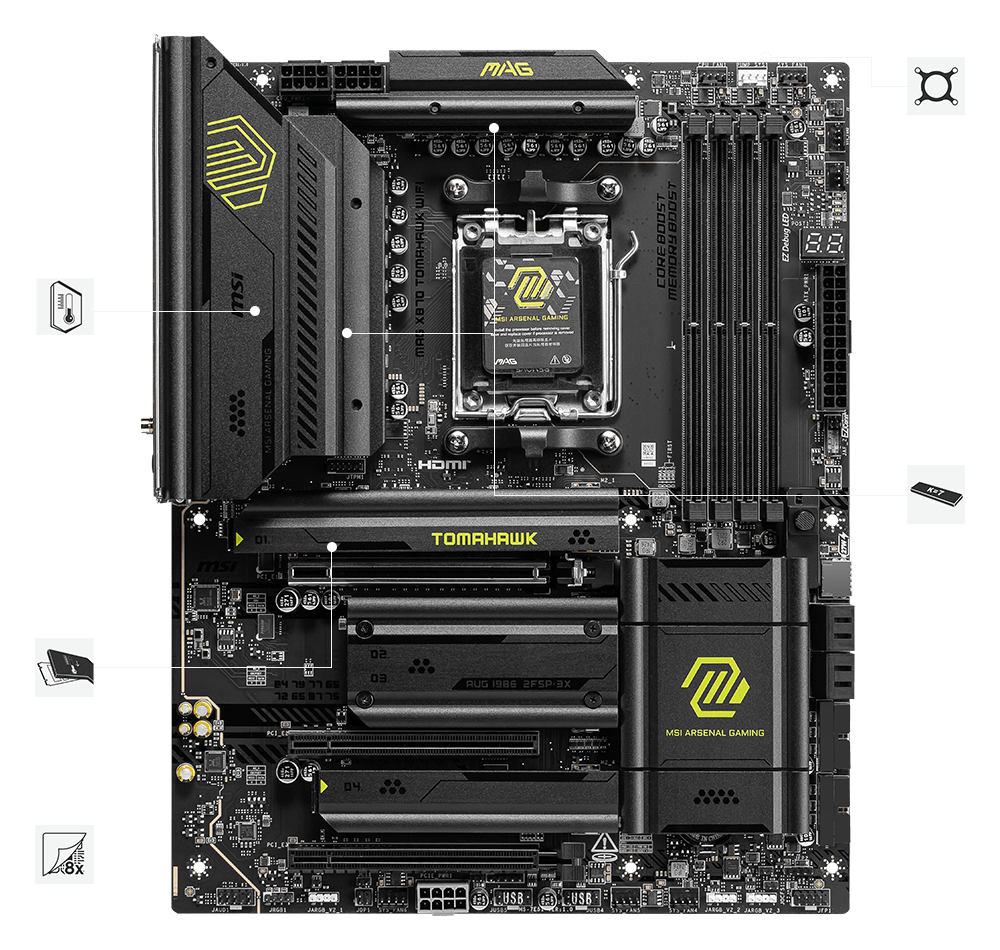 MAG X870 TOMAHAWK WIFI | Gaming Motherboards｜Best Motherboard for