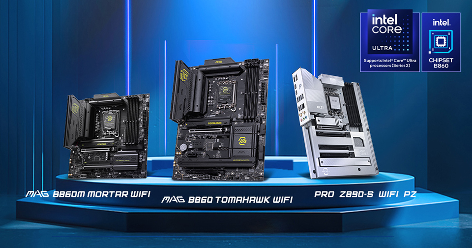 The Z890 and B860 Motherboards for Intel Core Ultra at CES 2025