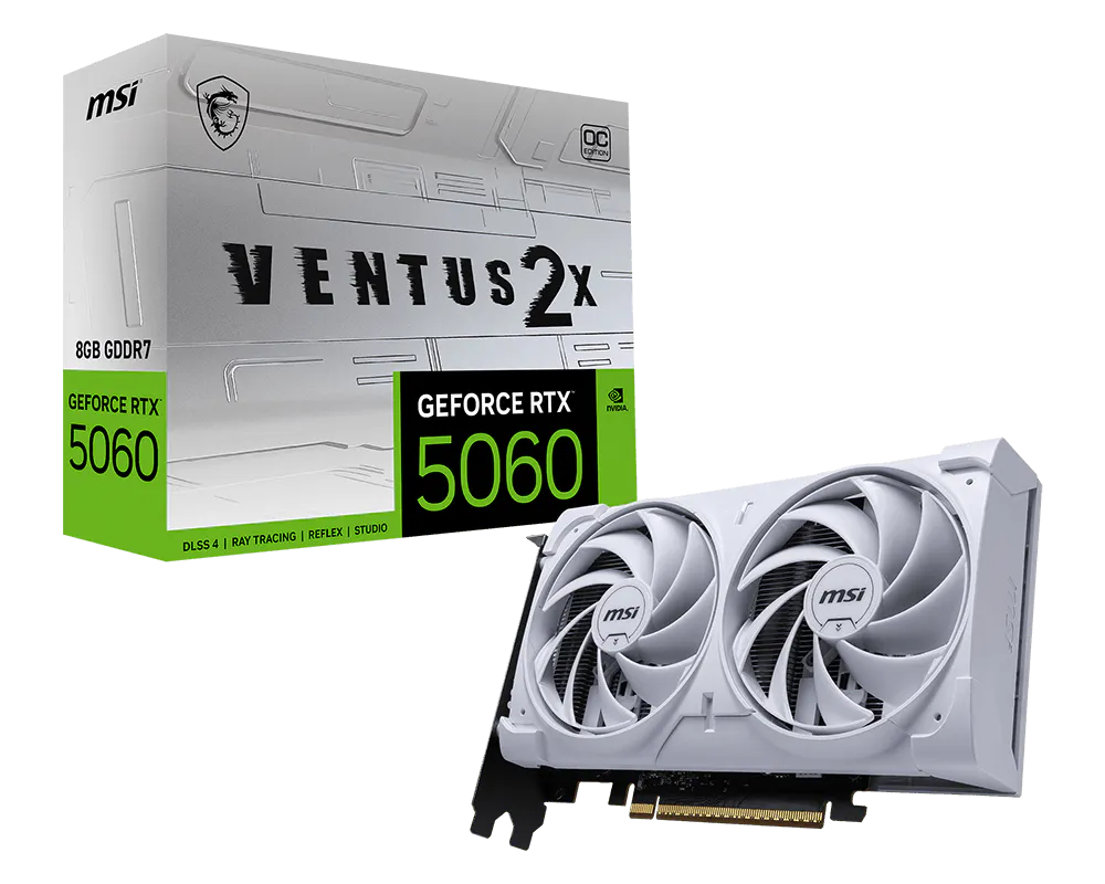 MSI GeForce RTX™ 5060 8G VENTUS 2X OC WHITE