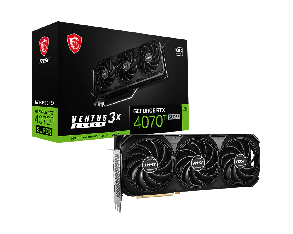 MSI GeForce RTX 4070 Ti SUPER 16G VENTUS 3X BLACK OC