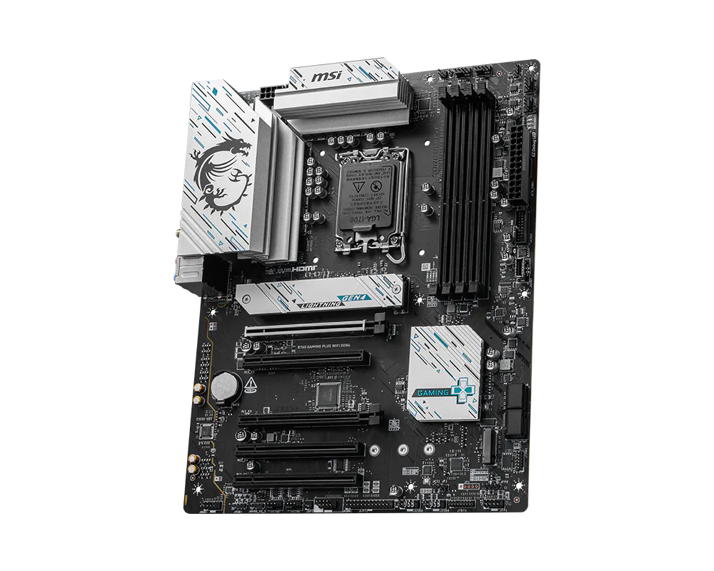 MSI B760 GAMING PLUS WIFI DDR4, ATX - Intel 14th/13th/12th Gen