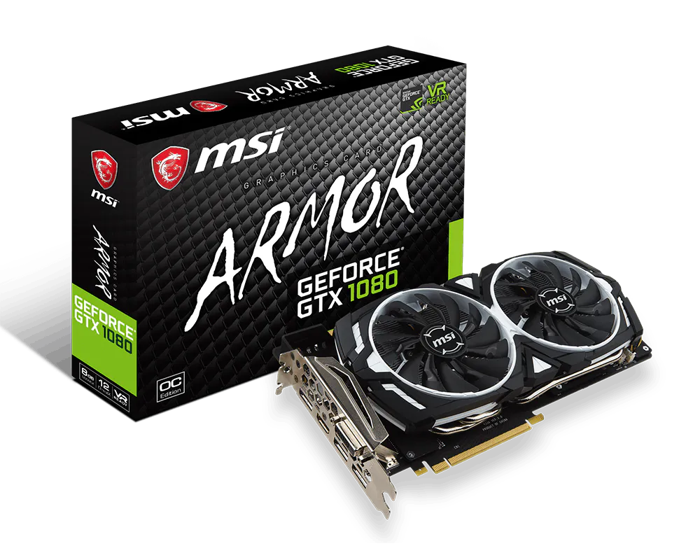 Specification GeForce GTX 1080 ARMOR 8G OC | エムエスアイ