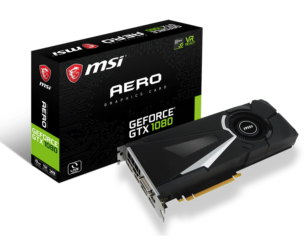 Specification GeForce GTX 1080 AERO 8G | MSI Canada