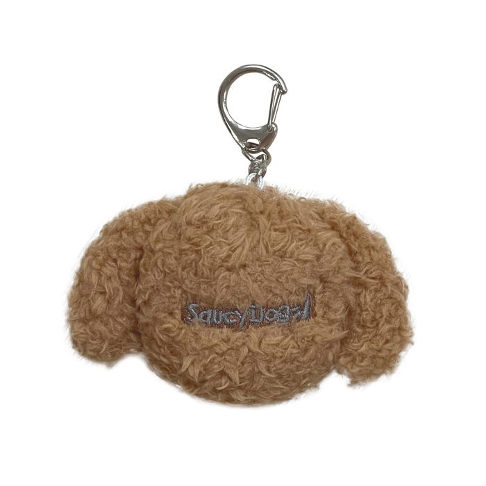 新品 SaucyDog わんこぬいキーホルダー 白 茶 レア サウシードッグ 犬
