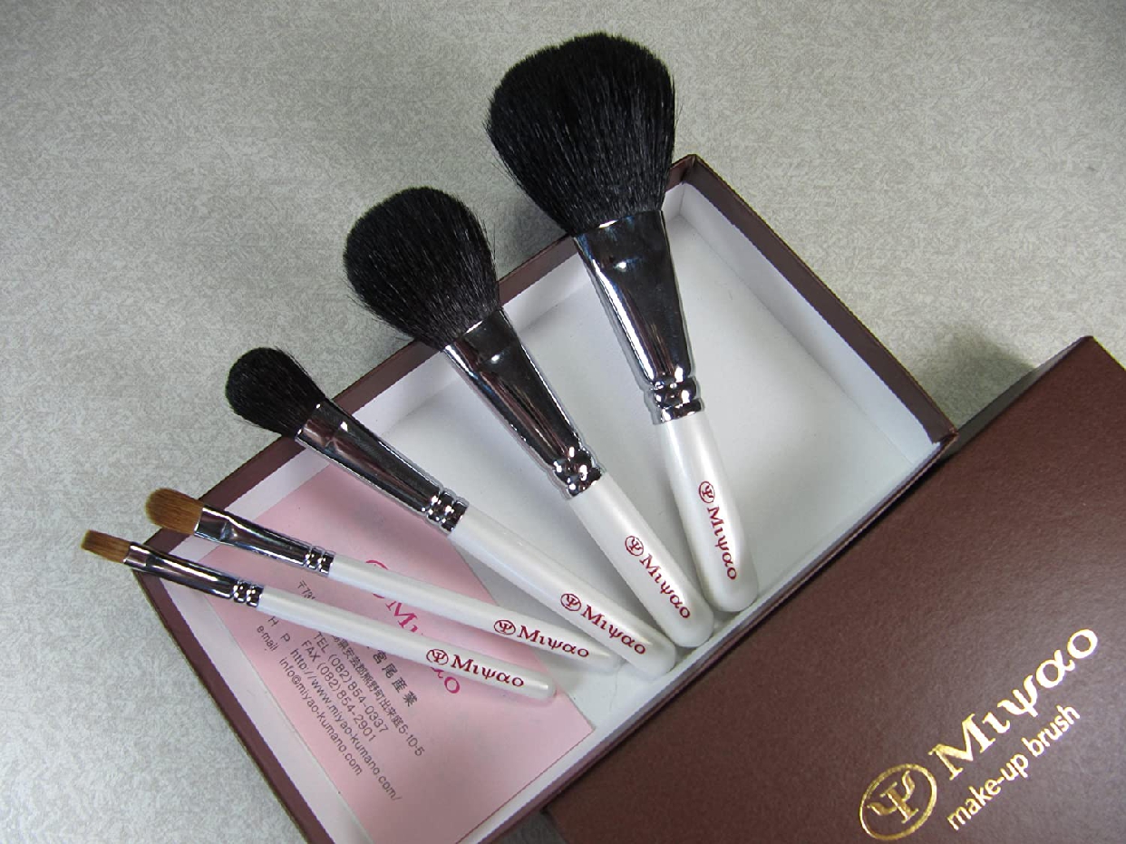 宮尾(Miyao) 熊野筆ホワイトパール・メイクブラシ5本セットの悪い