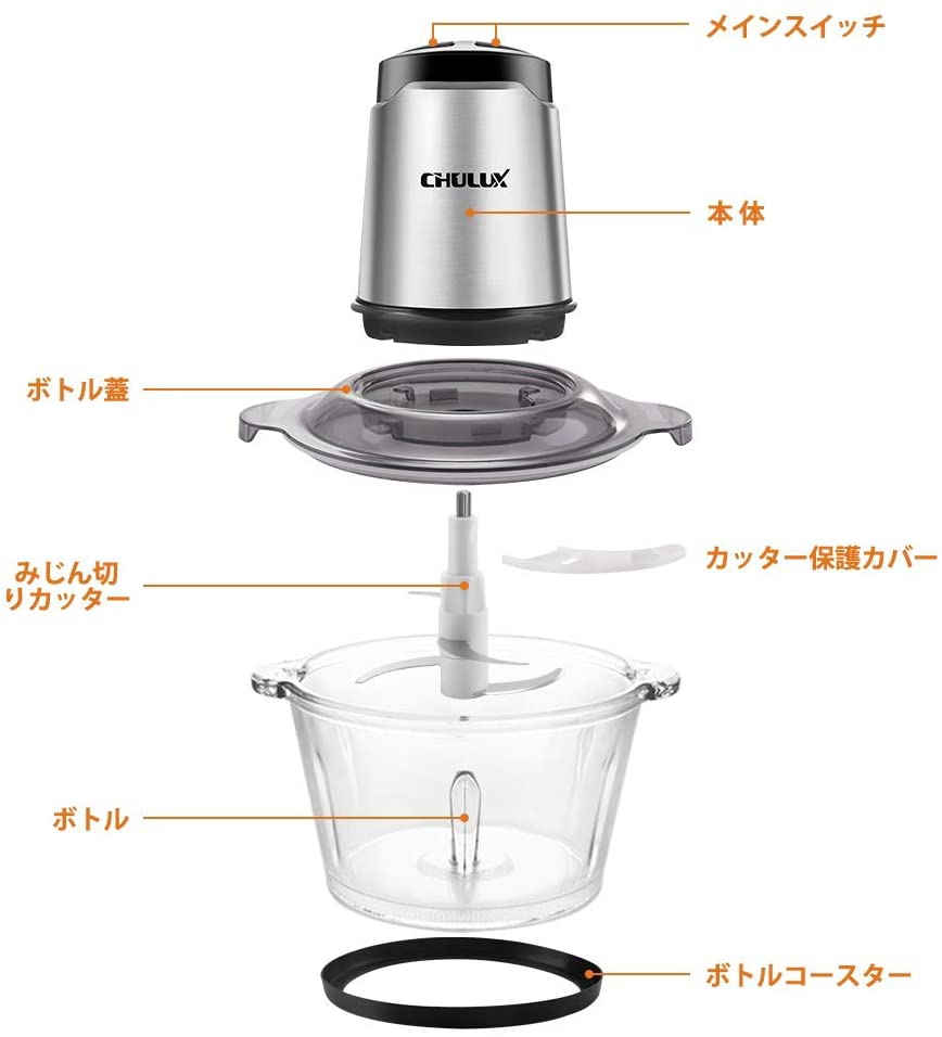 CHULUX(チュウルクス) フードプロセッサー QF-FP168113の悪い口コミ
