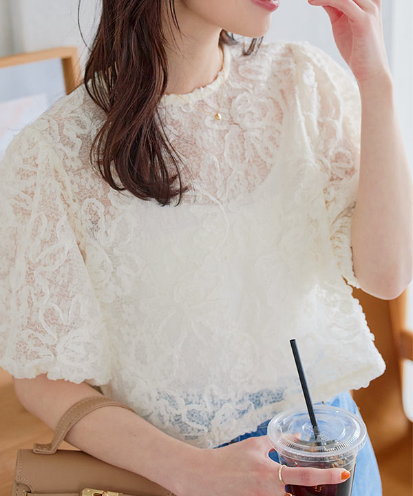 花柄レースプルオーバー [C6996] - レディースファッション通販 神戸