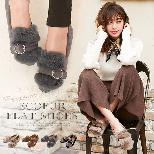 バックルベルトファーパンプス [I1676] - レディースファッション通販