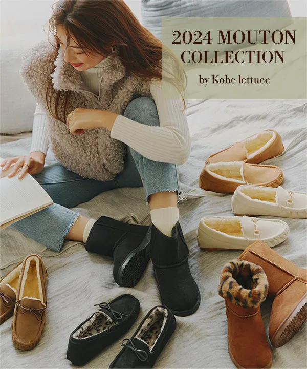 リボン紐ファームートンモカシン [H548] - レディースファッション通販