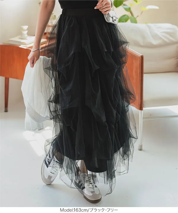 立体デザインチュールスカート [M4212] - レディースファッション通販