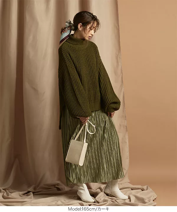 もこもこローゲージタートルニット [C4981] - レディースファッション