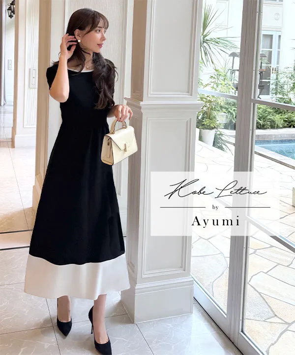 岡部あゆみさんコラボ ] 選べるタイプとサイズ スクエアボートネック